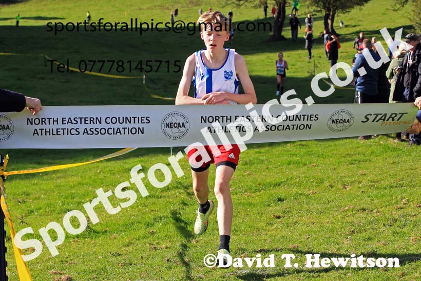 Boys under-13s, 2022 NECAA Cross Country Relays, Thornley Hall Farm, Peterlee, County Durham, October 15th. Photo: David T. Hewitson/Sports for All Pics